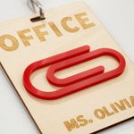 Carte de visite en bois personnalisée avec texte Fournitures pour enseignants Cadeau de rentrée pour les enseignants