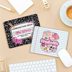 Personlig Apple Pencil Composition Book Anti-Slip Mouse Pad med namn Tillbaka till skolan Lärarens dag Uppskattningsgåva för lärare Utbildare