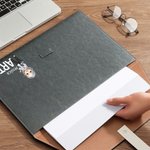 Personalized Cartoon Character Lightweight PU Leather A4 File Folder Briefcase with Name Back to School Birthday Gift for Teacher