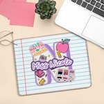 Personlig Apple Pencil Composition Book Anti-Slip Mouse Pad med namn Tillbaka till skolan Lärarens dag Uppskattningsgåva för lärare Utbildare