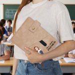 Personalised Teacher Cartoon Character PU Leather A5 Lined Notebook with Name and Pocket Back to School Teacher's Day Gift for Teacher