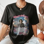 T-shirt ou Sweatshirt Commémoratif Personnalisé avec Date Texte Nom et Photo Style des Ailes Cadeau pour Commémorer la Perte d'un Être Cher