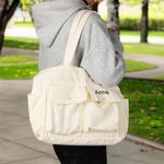 Borsa personalizzata in velluto a coste con nome ricamato e tasche multiple accessori da viaggio regalo di compleanno per amici e famiglia