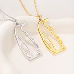 Gepersonaliseerde Pinguïn Ketting met Naam Sierlijke Sieraden Verjaardag Verjaardag Valentijnsdag Cadeau voor Vrouwen
