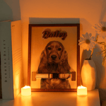Personalized Multicolor Pet Photo Design Wooden Collar Frame with Name Home Decor Sentimental Memorial Sympathy Gift for Pet Owners Lovers