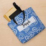 Personalized Abstract Graffiti Large Canvas Tote Bag with Name Travel Daily Use Birthday Gift for Men Women Artist