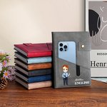 Personalised Teacher Cartoon Character PU Leather A5 Lined Notebook with Name and Pocket Back to School Teacher's Day Gift for Teacher