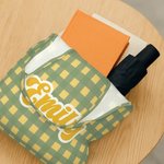 Personalised Colourful Vintage Striped Checkered Large Reusable Canvas Tote Bag with Name Travel Daily Use Birthday Gift for Women