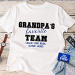Personalized Favorite Team Multicolor 100% Cotton T-shirt with Title and Name Birthday Father's Day Gift for Dad Grandpa
