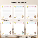 Personligt anteckningsblock med 40/80 sidor och namn Födelsedagspresent till familjemedlemmar - List It Or Lost It
