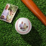 Personalized Photo Design Baseball with Text Game Day Anniversary Birthday Gift for Family Friend Baseball Lover