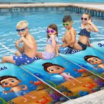 Personalized Cartoon Kid Character Oversized Quick Dry Beach Towel with Name Summer Pool Essentials Party Birthday Gift for Boys Girls