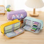 Personligt pennfodral med namn Dinosaurie Fantasi Enhörning Flera fack Skolmaterial Tillbaka till skolan Födelsedagspresent för barn