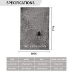Personalised Spooky Spiderweb Garden Flag with Text Yard Porch Outdoor Decor Halloween Gift for Family Friend