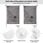 Personalised Spooky Spiderweb Garden Flag with Text Yard Porch Outdoor Decor Halloween Gift for Family Friend