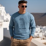 Gepersonaliseerd geborduurd Chic Foto Portret Outline T-shirt Sweatshirt Hoodie met tekst Verjaardag Bachelorette Party Verjaardag Gift voor mannen Lovers