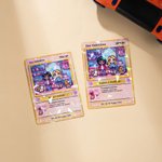 Carta Poke TCG classica personalizzata con adorabili personaggi di coppia in stile pixel testo e supporto in legno San Valentino regalo per coppie