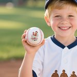 Personalized Photo Design Baseball with Text Game Day Anniversary Birthday Gift for Family Friend Baseball Lover