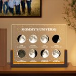Personalized Moon Phase Wooden Base Acrylic LED Night Light with Name and Date  Desk Decor Birthday Gift for Family Friend