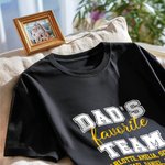 Personalized Favorite Team Multicolor 100% Cotton T-shirt with Title and Name Birthday Father's Day Gift for Dad Grandpa