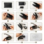 Personalised Floral Book Embossing Stamp Black Hand-Held Embosser Set with Name and Text Book Club Birthday Gift for Book Lovers Bookworms