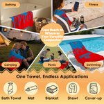 Personalized Water Drip Quick Dry Microfiber Beach Towel with Name and Number Birthday Team Gift for Baseball Soccer Softball Ball Sport Lovers