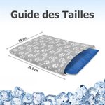 Tapis Rafraîchissant Personnalisé avec Motif Empreinte de Patte et Nom Cadeau Anniversaire Estival pour Propriétaires ou Amoureux des Animaux