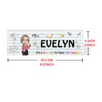 Personalised Cartoon Character Book Pencil Acrylic Desk Name Plate Birthday Appreciation Back to School Gift for Teachers