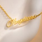 Collier croix latérale personnalisée avec nom Bijoux délicats Anniversaire Baptême Religieux Cadeau pour femmes Chrétiennes