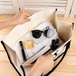 Henkilökohtainen Cheerleader siluetti suuri kapasiteetti Canvas Kangas Kangaskassi nimi ja vedenpitävä Liner Syntymäpäivä Cheerleading lahja naisille tytöille