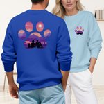 Personalised Paw Print 1-6 Family Members Silhouette T-shirt Sweatshirt Birthday Holiday Gift for Family