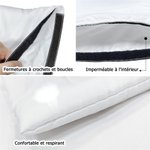 Tapis Rafraîchissant Personnalisé avec Motif Empreinte de Patte et Nom Cadeau Anniversaire Estival pour Propriétaires ou Amoureux des Animaux