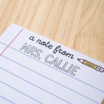 Personalized A Note From Tear-off Notepad with 40/80 Pages Office Work To Do List Back to School Appreciation Teacher's Day Gift for Teachers