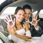 Personalized Funny Cartoon Face Photo Waterproof Temporary Tattoo Stickers with Name and Date Set of 12 Wedding Party Favors Gift for Newlyweds Couple