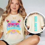 Personalized Ice Cream Dripping Pencil 100% Cotton Kid Adult T-shirt with Grade and Name Back to School Birthday Gift for Boys Girls Teacher