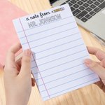 Personalized A Note From Tear-off Notepad with 40/80 Pages Office Work To Do List Back to School Appreciation Teacher's Day Gift for Teachers