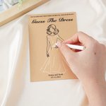 Set di carte per il gioco degli invitati al matrimonio personalizzate con matita bianca Nome Data Doccia Nuziale Regalo di nozze per la sposa