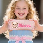 Personalized Cute Cartoon Animal Three-Layer Pencil Case Pouch with Name School Supply Back to School Birthday Gift for Boy Girl