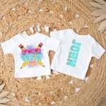 Personalized Ice Cream Dripping Pencil 100% Cotton Kid Adult T-shirt with Grade and Name Back to School Birthday Gift for Boys Girls Teacher