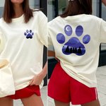 Personalised Paw Print 1-6 Family Members Silhouette T-shirt Sweatshirt Birthday Holiday Gift for Family