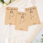 Set di carte per il gioco degli invitati al matrimonio personalizzate con matita bianca Nome Data Doccia Nuziale Regalo di nozze per la sposa
