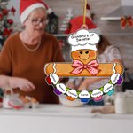 Personalised Cake Gingerbread Baker Acrylic Ornament with Title and Name Christmas Tree Home Decor Anniversary Gift for Mom Grandma