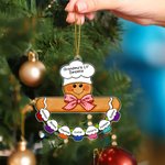 Personalised Cake Gingerbread Baker Acrylic Ornament with Title and Name Christmas Tree Home Decor Anniversary Gift for Mom Grandma