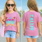 Personalized Ice Cream Dripping Pencil 100% Cotton Kid Adult T-shirt with Grade and Name Back to School Birthday Gift for Boys Girls Teacher