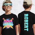 Personalized Ice Cream Dripping Pencil 100% Cotton Kid Adult T-shirt with Grade and Name Back to School Birthday Gift for Boys Girls Teacher