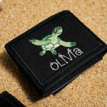 Étiquette d'Identification à Velcro Personnalisable avec Nom et Motif de Tortue Marine Brodés Cadeau Anniversaire Voyage pour Amateur de Plongée