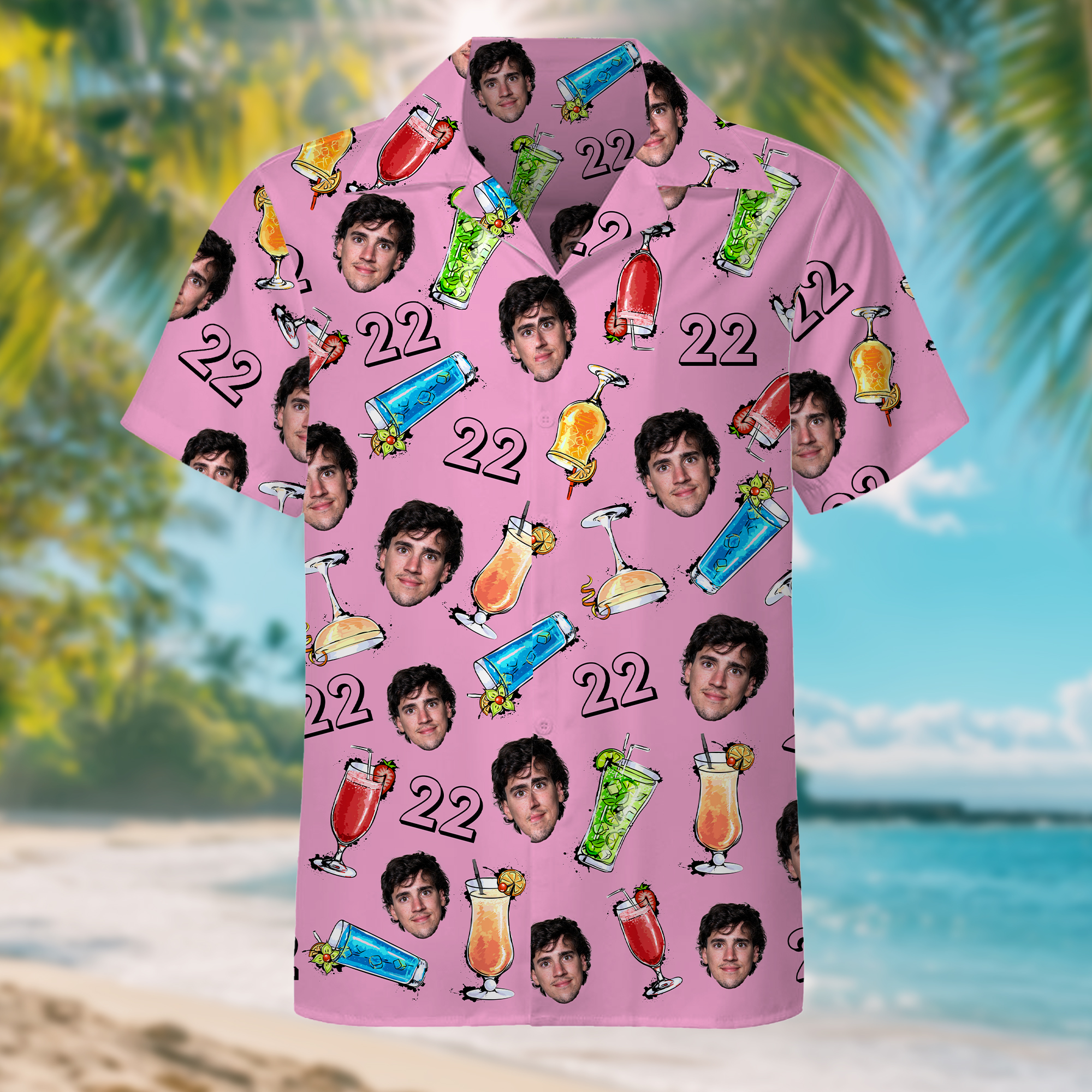 Mercatoo Camicia Uomo Manica Corta Slim Fit Con Tasca E Stampa Floreale - Motivazione Animale Giraffa, Casual Spiaggia