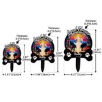 Personalised Faux Stained Glass Pet Silhouette Acrylic Garden Stake with Title Name and Year Anniversary Birthday Gift for Pet Owners