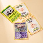 Personalisierte Klassische Foto TCG Poke Karte mit Text Wir Lieben Dich und Holzständer Sammelkartenspiel Vatertag Geburtstag Geschenk für Papa