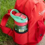 Gepersonaliseerde Positieve Woorden Meteoor Foto 16 oz Kinder Waterfles met Siliconen Rietje en Naam Verjaardag Terug Naar School Cadeau voor Jongens Meisjes